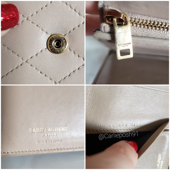 Authentic Pre-owned Yves Saint Laurent Gaby Small Flap Envelope Wallet - Picture 12 of 14